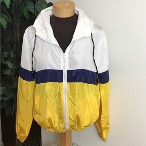 Unbranded XL BLack gold white zip up windbreaker no stains or tears